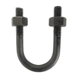 Black Steel Metal U Bolt Pipe Clamp, Thread Size M39  | Al Khamisain Company