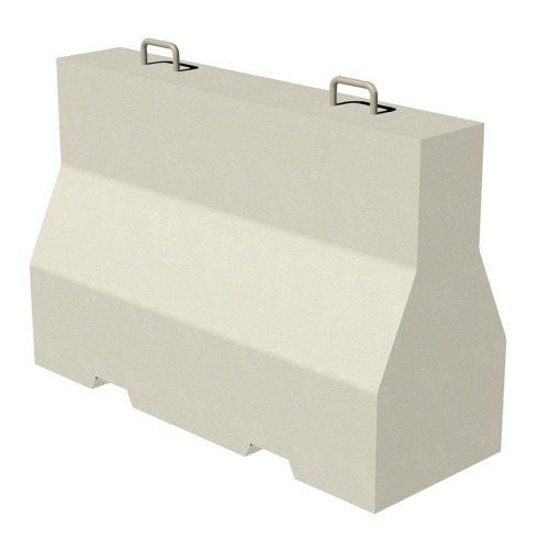 Gray Reinforced Concrete Barriers 100x150x55 cm, Two Hooks, Forklift Openings | Matkel Store