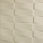 ألواح جدارية 3D، أبعاد 50×50 سم، لون أبيض، تصميم فولتس