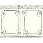 Youth and children wall decoration, off white with black color, length 10 m, width 0.53 m, model GK8900 