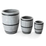 اصيص زرع فايبر اسمنتى، مقاس 34x45 سم، رمادى 