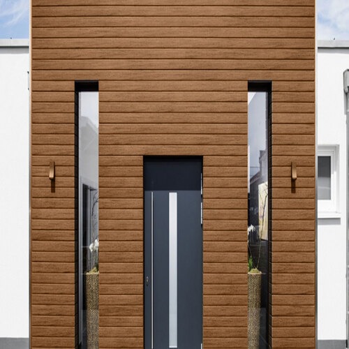 تكسيات جدارية خارجية WPC مقاس 390×90 سم لون بني | 