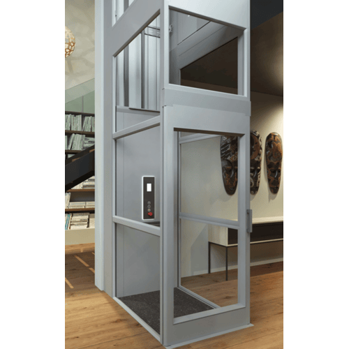 Home Elevator Medium Size Net Cabin 80×110 cm 15 cm/s Speed 400 kg Load 2.2 KW Motor White | 