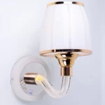 Classic Crystal Wall Sconce, 13 cm Width, 25 cm Height, White Color