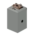 Concrete lighting pole bases size 75×75×130 cm reinforcement 2 hook, anchor bolt 30/1000 mm without insulation suitable for column heights 10 meters without base plate