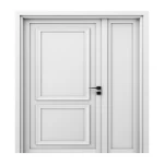 Luxury Wooden Door and a Half, white Color, Size 160×235 cm, 6 cm Thickness, Model EXO2