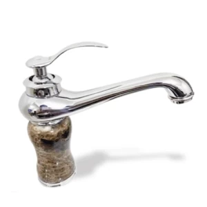 Washbasin Mixer Weight 2 kg, Silver with Brown Color | Prime Alarabia