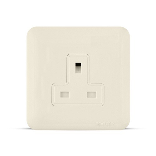فيش مفرد 13 أمبير، 7×7 سم، لون بيج، 250 فولت | SPECTRA