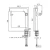 Washbasin Bathroom Tap Height 29.2 cm, Width 9.75 cm, High Matt Black | Hatch Company - Image 2