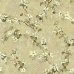 American Wallpaper Beige Color Floral Design, Size 10mx0.53m, Model TB4220