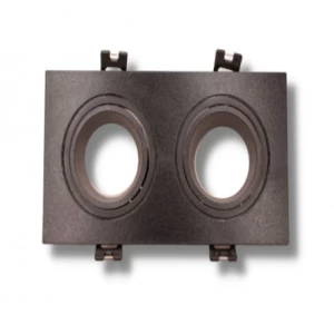 Double Spotlight Frame 17 cm Length, 9 cm Width, Black Color | Matkel Store