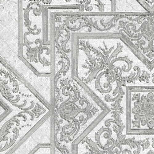 Vinyl Wallpaper Patterned Design 15.6m × 100cm Dark Gray with Light Gray | Luxury line