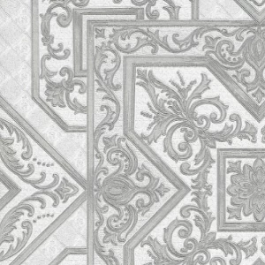 Vinyl Wallpaper Patterned Design 15.6m × 100cm Dark Gray with Light Gray | Luxury line