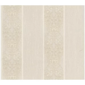 Italian Wallpaper Striped Design Beige Color, Size 10mx0.70m, Model 15055 | Balbaid Decor Company