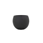 حوض دائري للزراعة أسمنتي خرساني, اسود عرض 25سم وارتفاع 25سم