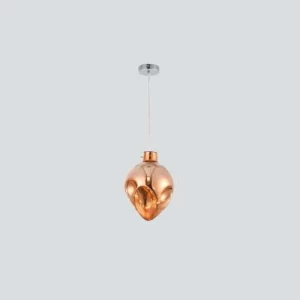Modern Hanging Light Diameter 25 cm Length 30 cm Cable 200 cm Rose Gold, Single Bulb | 