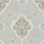 ورق جداري ايطالي مقاس 10 م×1.06 م، لون بيج شاحب، موديل 83416