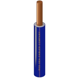 لفة سلك كهرباء نحاس مصمت 6 مم 450/750 فولت، عزل PVC 70°C، لون أزرق، طول 100 ياردة | Red Sea Cables