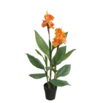 نبته زينة صناعية ، لون أخضر، ارتفاع 90 سم  