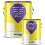 Weberfloor Epobat RAL (A+B) 7040 Epoxy Floor Coating, Ivory Color, 14 kg Pack | Weber