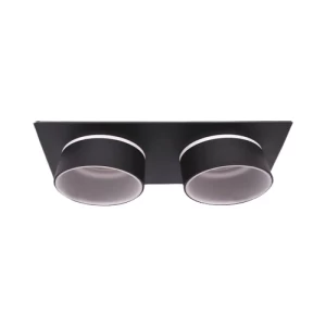 Naso Double Square Downlight 180×90×60 mm Black, GU10 | Naso