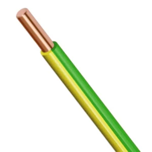 سلك كهرباء مفرد 0.5 مم نحاس مصمت 300/500 فولت، عزل PVC 70°C، أخضر/أصفر | شركة كابلات الشرقية للصناعة