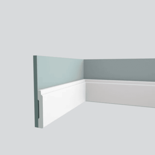 PU Foam Ceiling Decorative Cornices 244x9x1.5 cm, White | Zakharef Company