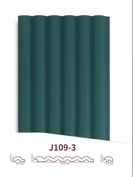 Korean Internal Wood Substitute for Walls Size 209×13 cm, Dark Green | Luxury line