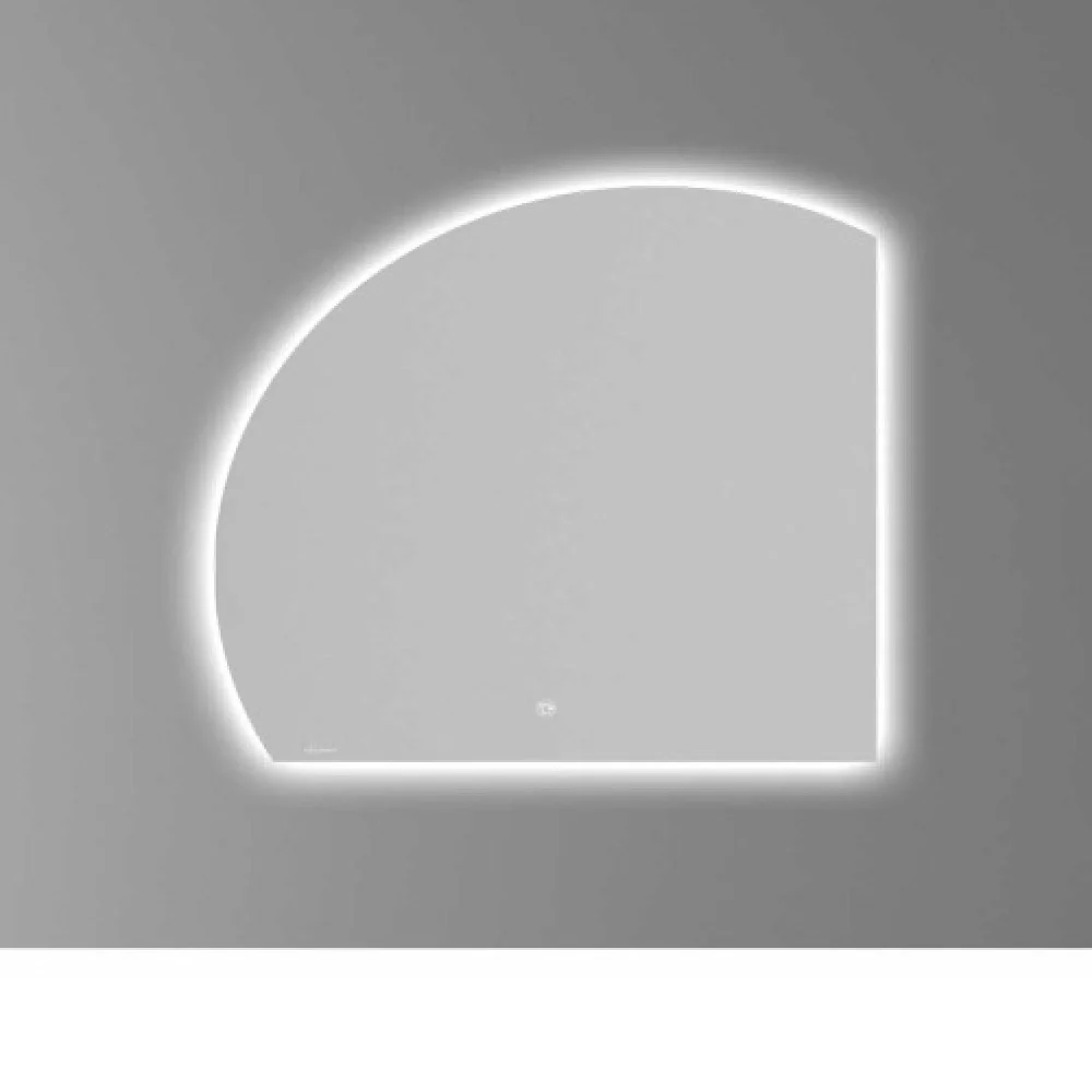 Semi-Circular LED Mirror 80×80 cm, Thickness 4 mm, White | Al Muhaidib Sanitary and Ceramic