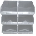 Plastic Storage Box, Size 51X30X20 Cm, Capacity 25 Kg, Light Grey Color, Model 9MS4G