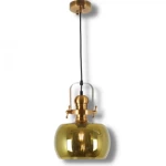 معلق سقف ذهبي 1 لمبة، سلك بطول 70 سم، طول 33 سم، عرض 23 سم