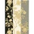 Floral Wall Cover, Black with Beige Color, Size 10m×0.70m, Model 12013