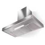 شفاط جداري استانلس ستيل، عرض 90 سم، قوة شفط 380 م³، تحكم إلكتروني