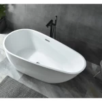 Classic Modern Bathtub Mobile Oval Size 170 cm, White Color