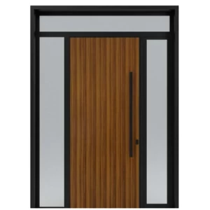 Aluminum Exterior Door Rust-Resistant Black with Brown, Model 87 | 