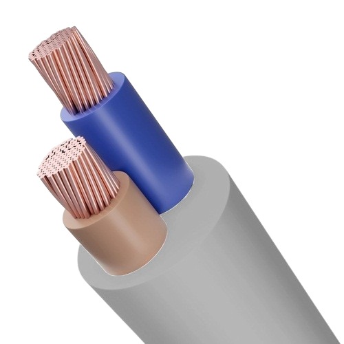 كابل نحاس مجدول خطين مقاس 1.5mm2، 300/500 فولت، عزل PVC، غلاف PVC | مجموعة كابلات الرياض
