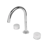 Three-hole Washbasin Faucet, Weight 2.783  kg, Chrome/White Carrara Marble Color