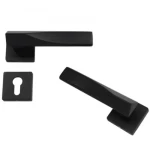 Separated Door Handle Black Color