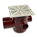 صفاية مويه ارضيه حديد زهر 75/50 ملي، مصرف مربع الشكل | مصنع سعودي كاست