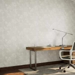 ورق حائط، مقاس 10 م×50 سم، لون عاجي، تصميم نقشات