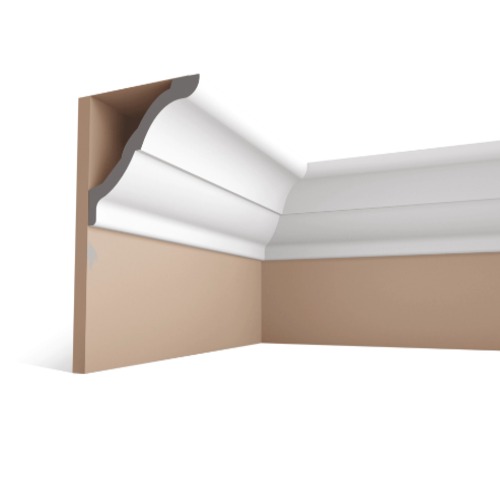 PU Foam Ceiling Decorative Cornices 8x9x200 cm White | Zakharef Company