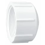 UPVC Plastic Threaded End Cap, Schedule 40, Size 4 inch , White Color | Al Mona