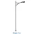 اعمده انارة مخروطية طول 10 متر سمك 6 مم مع ذراع واحد انكر بولت شكل L طول 1000 مم قطر 30 مم مع قاعدة تثبيت 400 × 400 مم | متجر ماتكل - Image 2