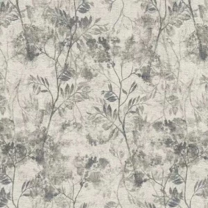 Wallpaper 10mx50cm Light Gray Leaf-Patterned Design | GF62003