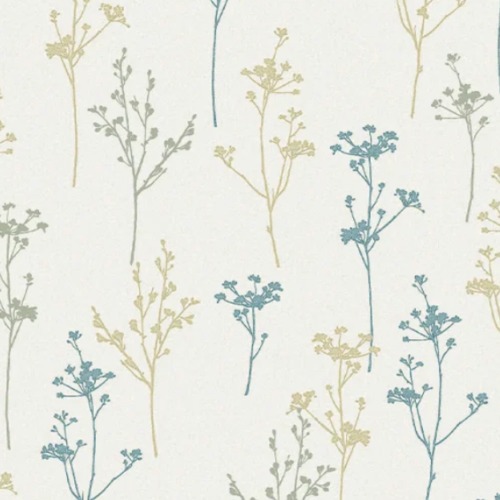 Decorative Wallpaper Reel Length 15 m² Beige and Blue Color | MG