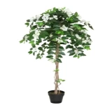 شجره جهنميه صناعية زهره البنفسج، أبعاد 150 سم، لون أخضر وابيض 