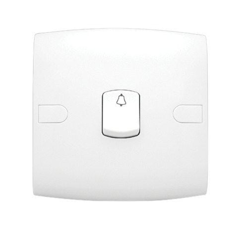 Bell Push Switch 1 Gang 10 Amp 7x7 cm White | Al Fanar