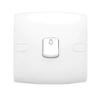 مفتاح جرس مفرد 10 امبير ألف كلاسيك  الفنار مقاس 7×7 سم لون ابيض 