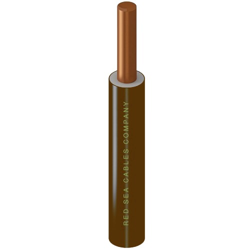 6mm NYA Building Wire 450/750V, Solid Copper, PVC 90°C Brown, 100 yards | Red Sea Cables