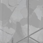 ورق جداري كلاسيكي غلاف فينيل، طول 15.6م، عرض 106 سم، لون رمادي فاتح على رمادي داكن 